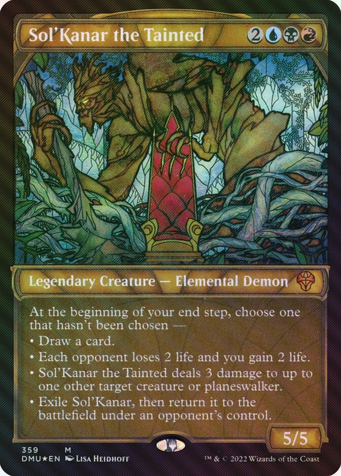 Sol'Kanar the Tainted (DMU) (359) / Showcase / Textured Foil