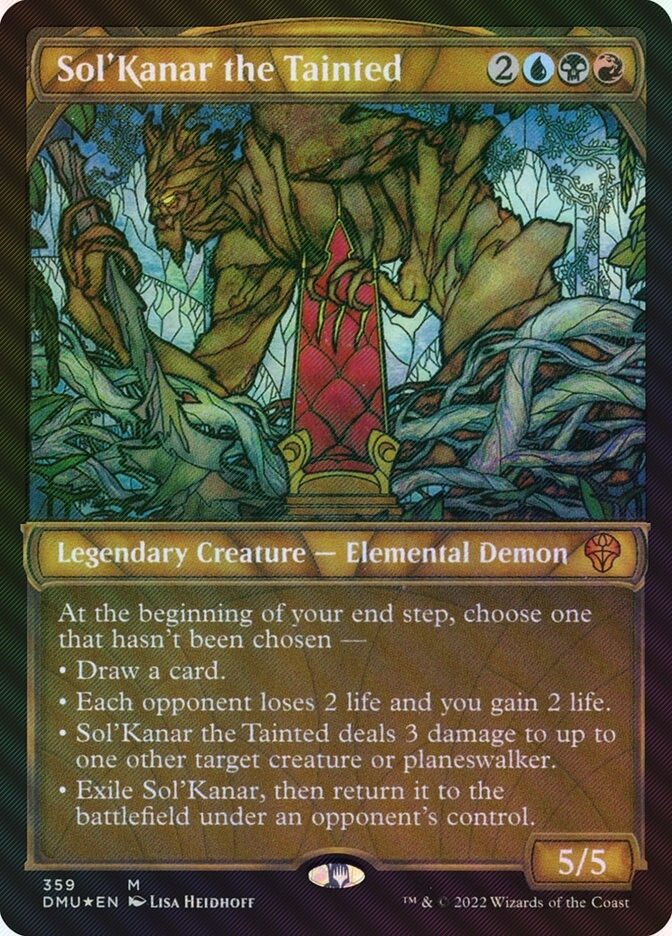 Sol'Kanar the Tainted (DMU) (359) / Showcase / Textured Foil