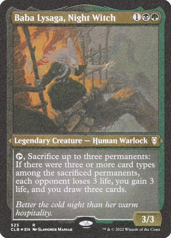 Baba Lysaga, Night Witch (CLB) (525) / Foil Etched