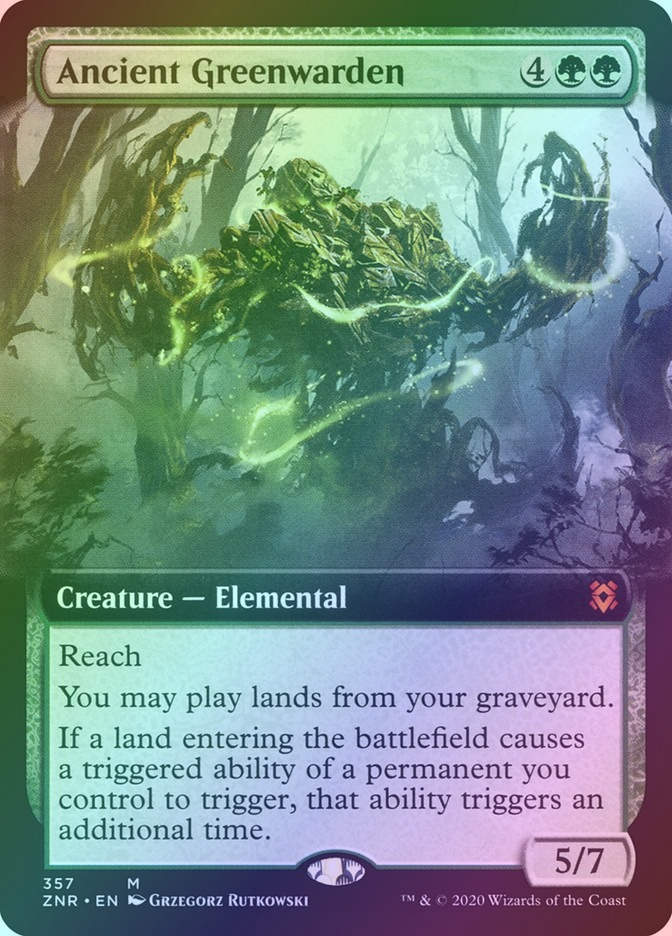 Ancient Greenwarden (ZNR) (357) / Extended Art / Foil