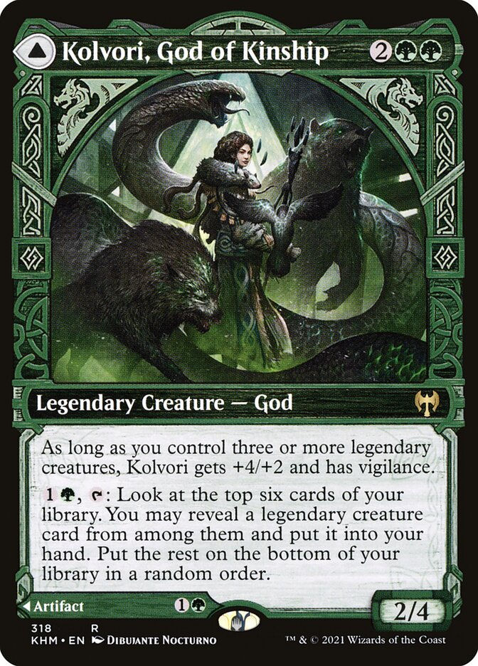 Kolvori, God of Kinship // The Ringhart Crest (KHM) (318) / Showcase — cara 1 de 2