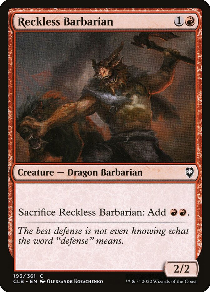 Reckless Barbarian (CLB) (193)