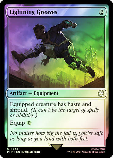 Lightning Greaves (pip) (233) / Foil