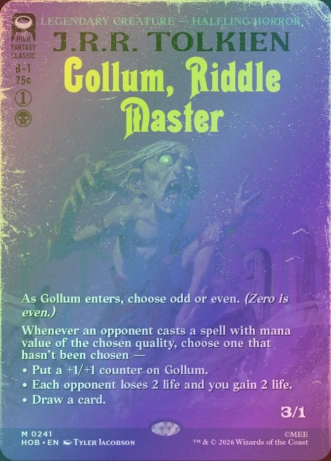 Gollum, Riddle Master (HOB) (241) / Borderless / Foil