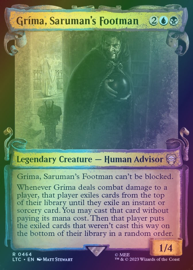 Gríma, Saruman's Footman (LTC) (464) / Showcase / Foil