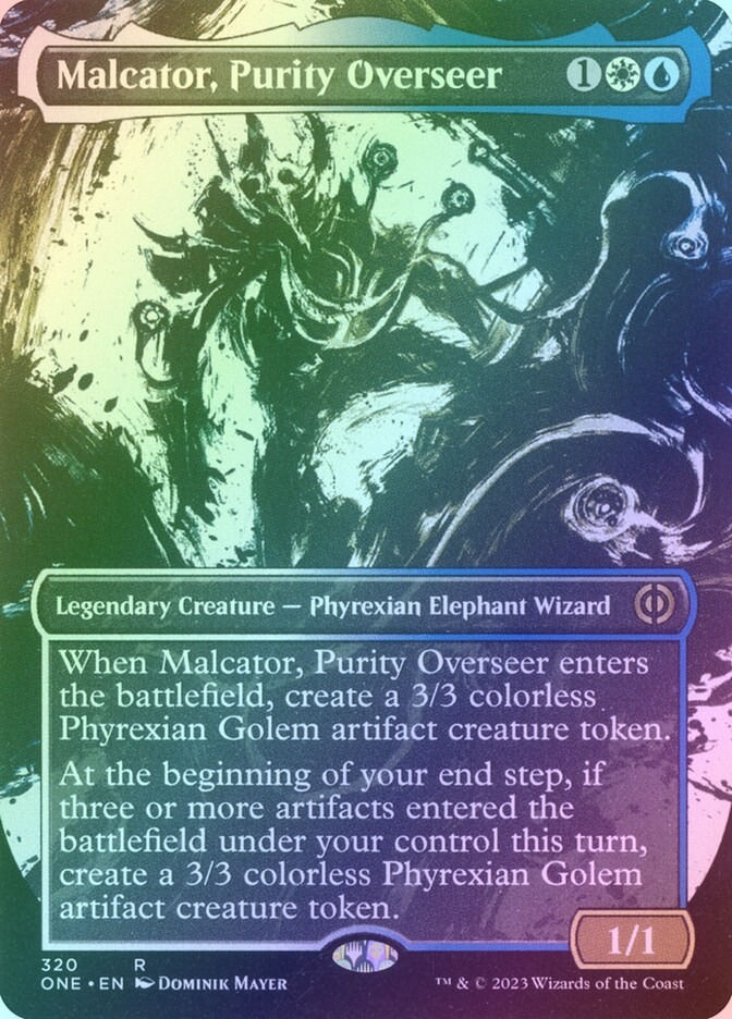 Malcator, Purity Overseer (ONE) (320) / Borderless / Showcase / Foil