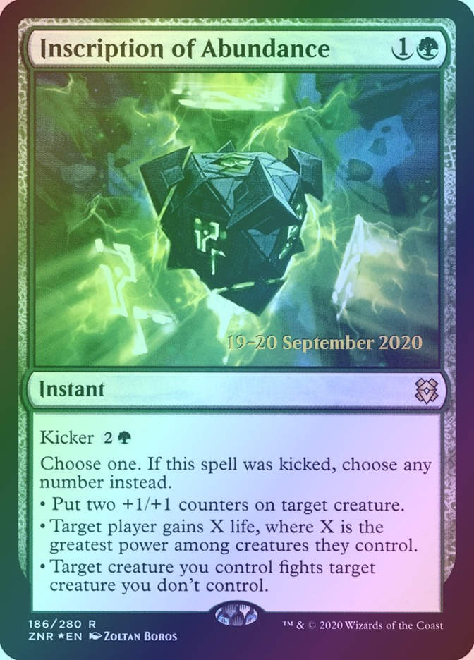 Inscription of Abundance (PZNR) (186s) / Foil