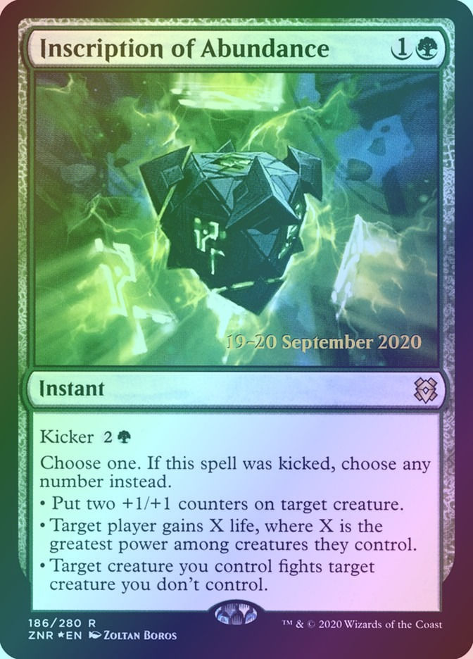 Inscription of Abundance (PZNR) (186s) / Foil