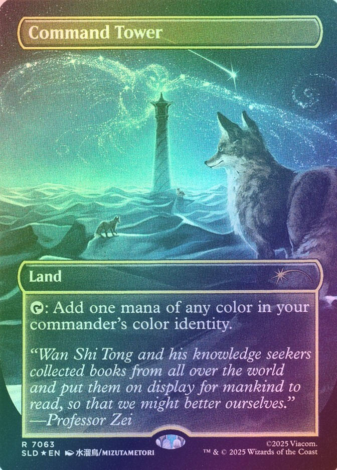 Command Tower (SLD) (7063) / Borderless / Rainbow Foil