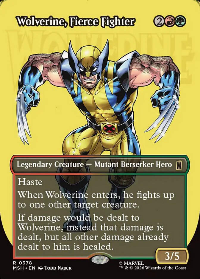 Wolverine, Fierce Fighter (MSH) (378) / Borderless