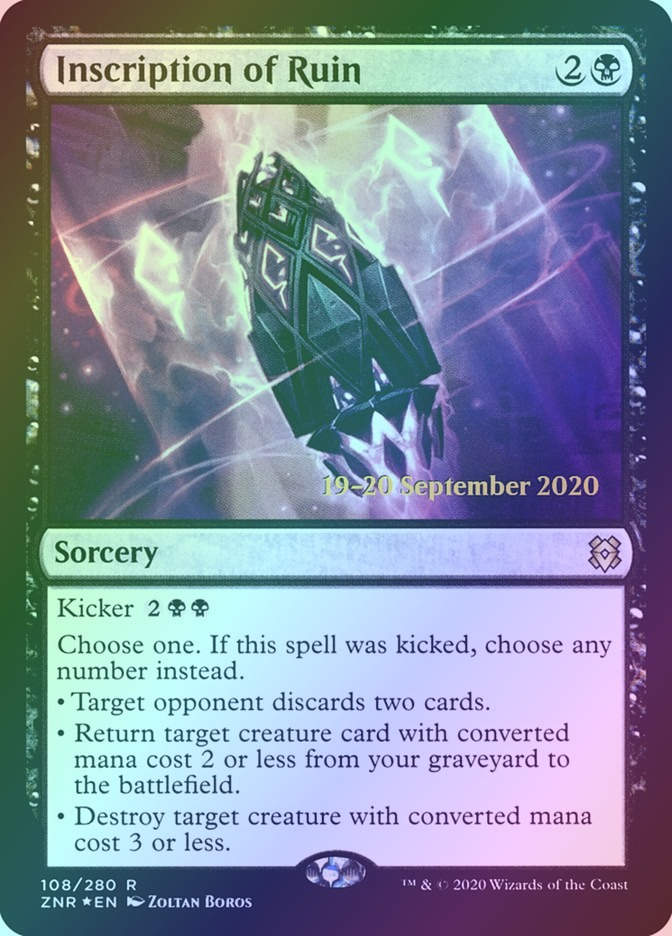 Inscription of Ruin (PZNR) (108s) / Foil
