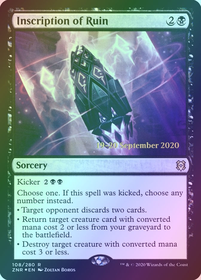 Inscription of Ruin (PZNR) (108s) / Foil
