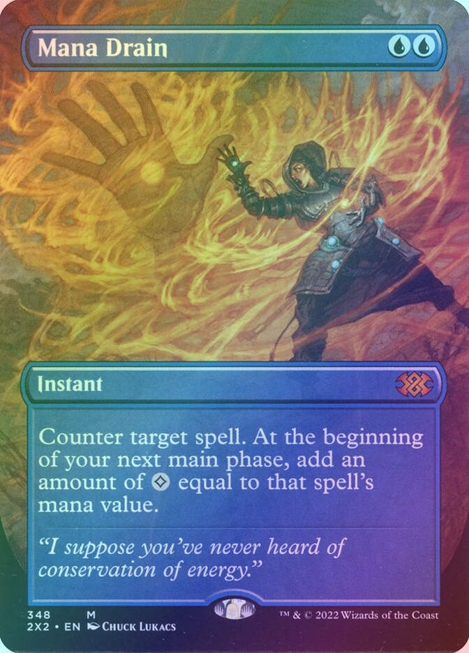 Mana Drain (2X2) (348) / Borderless / Foil