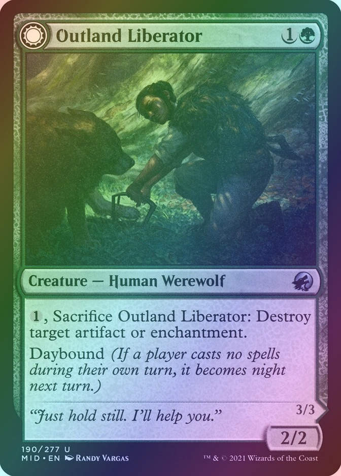 Outland Liberator // Frenzied Trapbreaker (MID) (190) / Foil