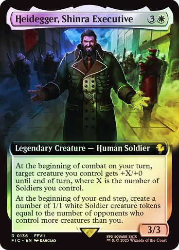 Heidegger, Shinra Executive (FIC) (136) / Extended Art / Foil