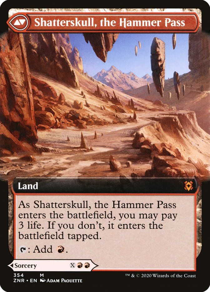 Shatterskull Smashing // Shatterskull, the Hammer Pass (ZNR) (354) / Ext Art — cara 2 de 2