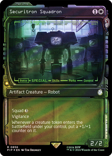 Securitron Squadron (pip) (856) / Showcase Surge Foil