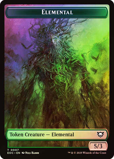 Elemental Token (Green) // Golem Token (#014) (9/9) (TEOC) / Foil