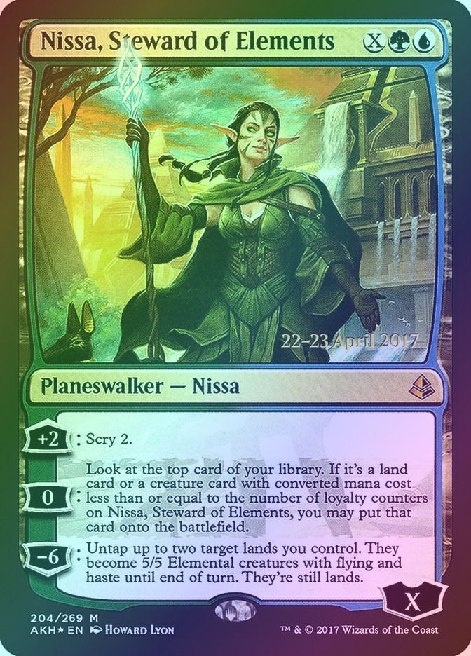 Nissa, Steward of Elements (PAKH) (204s) / Foil