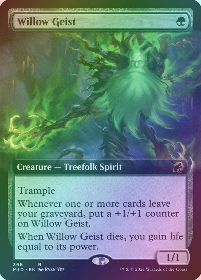 Willow Geist (MID) (366) / Extended Art / Foil