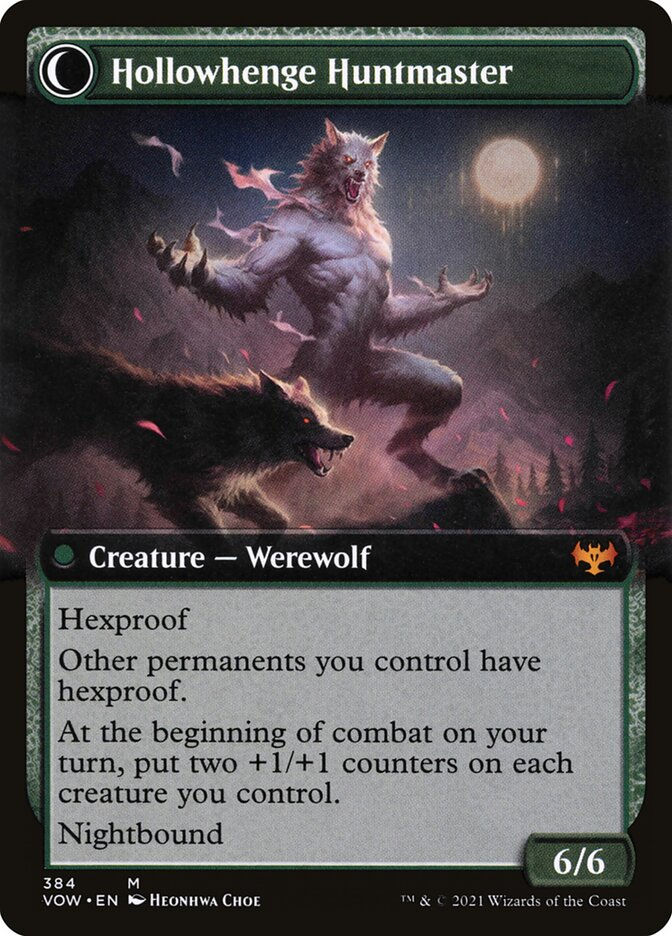 Avabruck Caretaker // Hollowhenge Huntmaster (VOW) (384) / Extended Art — cara 2 de 2