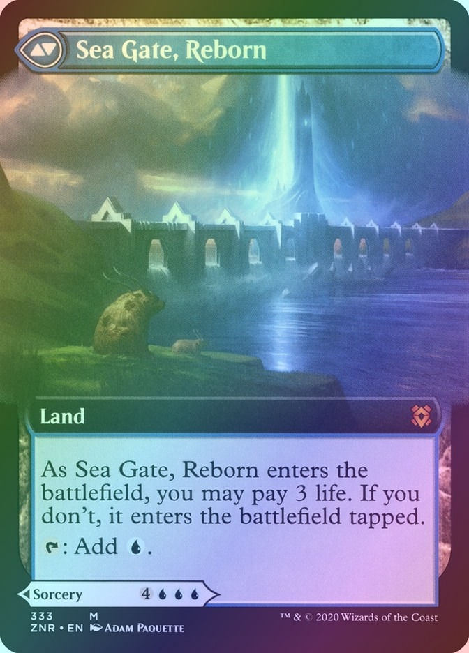 Sea Gate Restoration // Sea Gate, Reborn (ZNR) (333) / Extended Art / Foil — cara 2 de 2
