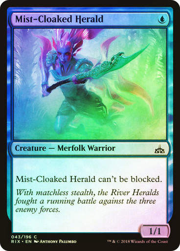 Mist-Cloaked Herald (RIX) (43) / Foil