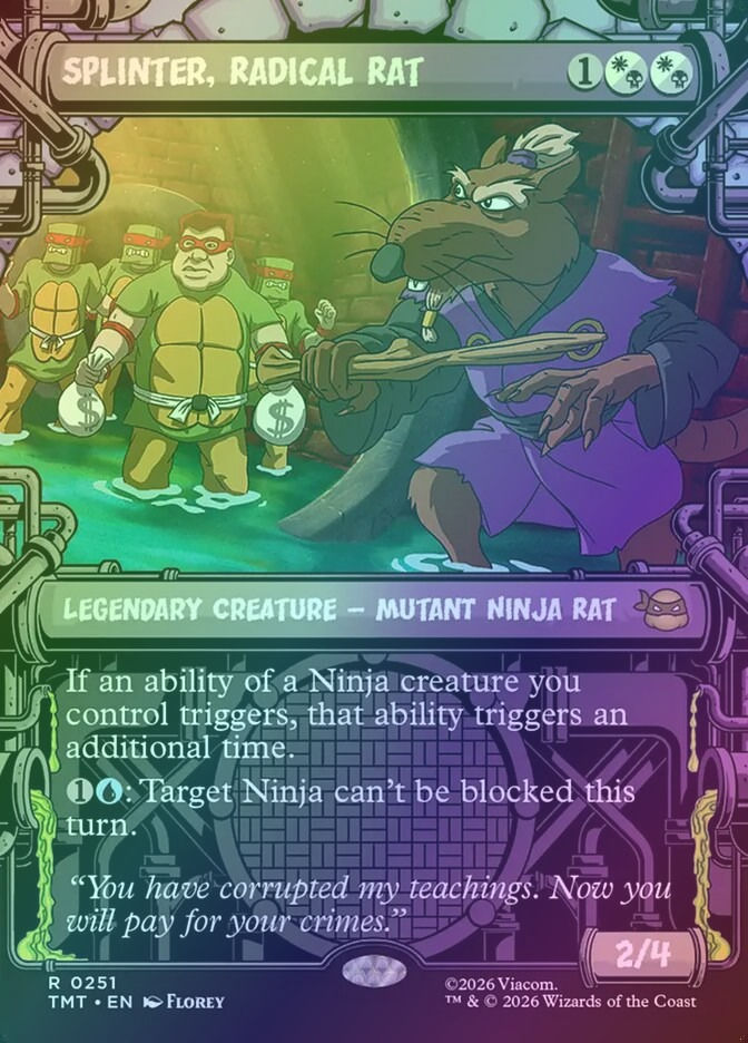Splinter, Radical Rat (TMT) (251) / Borderless / Showcase / Foil