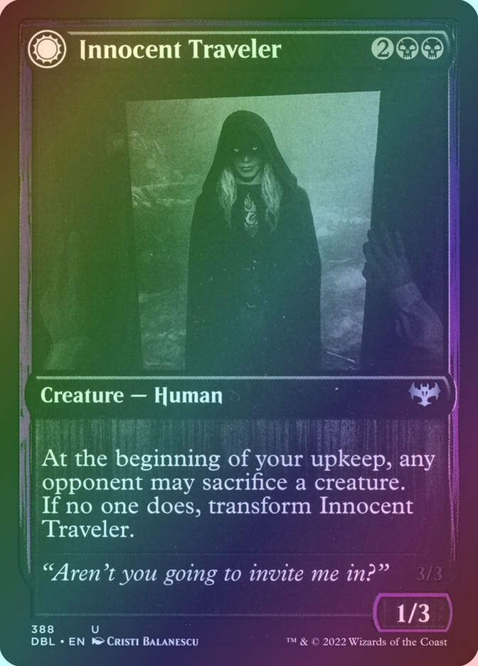 Innocent Traveler // Malicious Invader (DBL) (388) / Foil