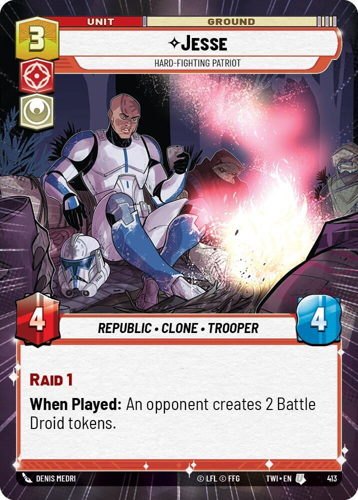 Jesse - Hard-Fighting Patriot (Hyperspace) (TWI) (413) / Foil