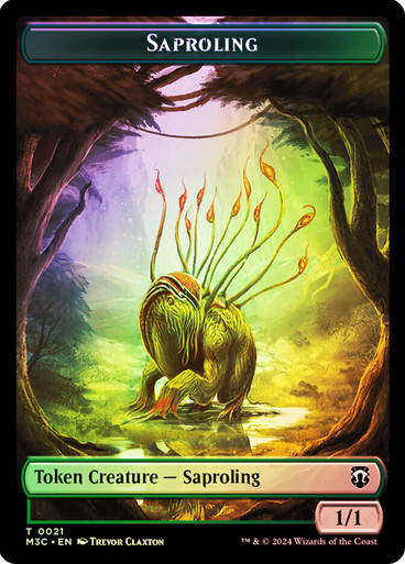 Saproling // Garruk Apex Predator Emblem (TM3C) 7 Ripple Foil