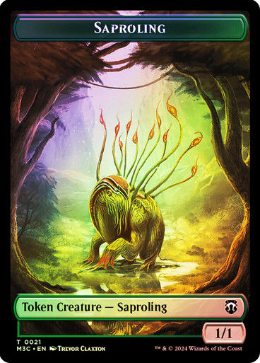 Saproling // Garruk Apex Predator Emblem (TM3C) 7 Ripple Foil — cara 1 de 2