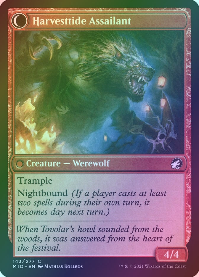 Harvesttide Infiltrator // Harvesttide Assailant (MID) (143) / Foil — cara 2 de 2