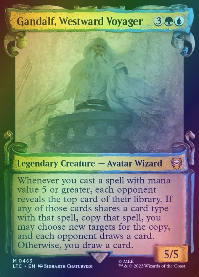 Gandalf, Westward Voyager (LTC) (463) / Showcase / Foil