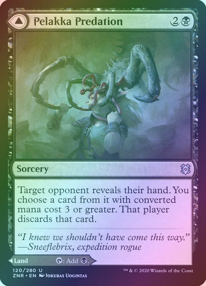 Pelakka Predation // Pelakka Caverns (ZNR) (120) / Foil