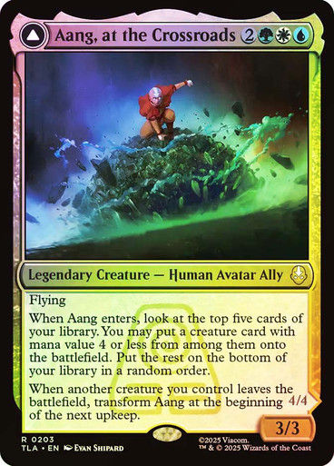 Aang, at the Crossroads // Aang, Destined Savior (TLA) (203) / Foil — cara 1 de 2