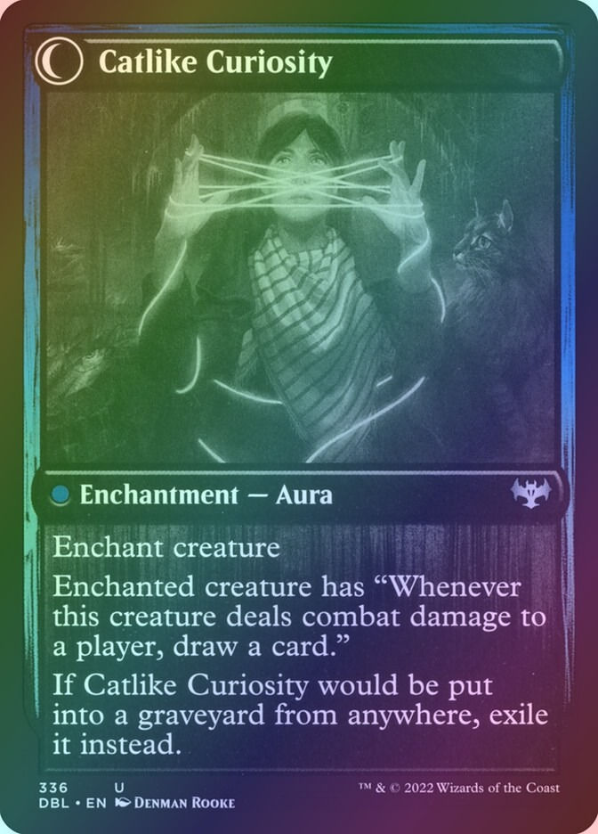 Mischievous Catgeist // Catlike Curiosity (DBL) (336) / Foil — cara 2 de 2