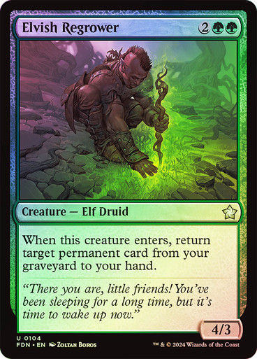 Elvish Regrower (FDN) (104) / Foil