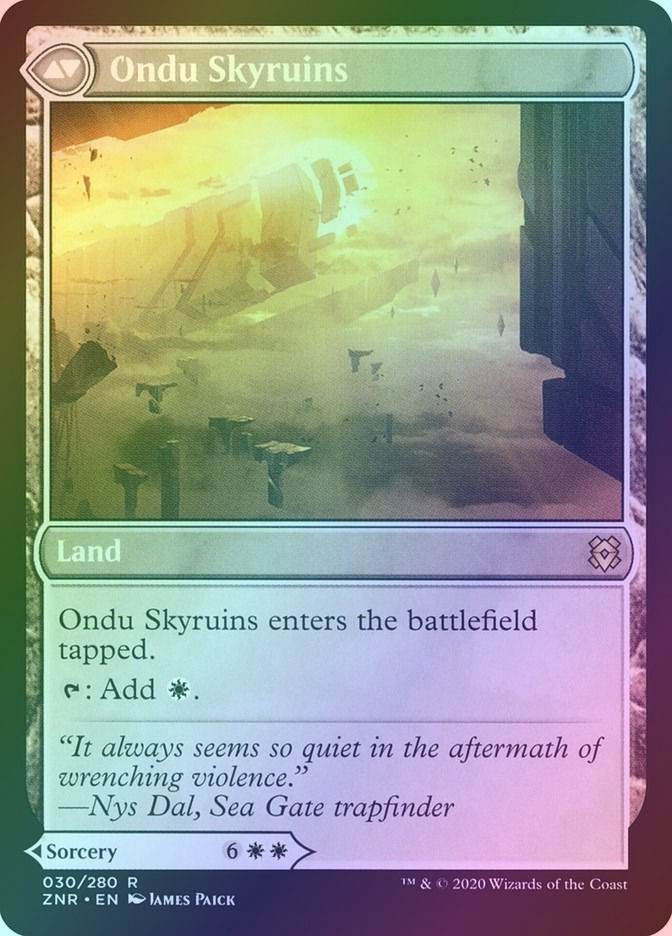 Ondu Inversion // Ondu Skyruins (ZNR) (30) / Foil — cara 2 de 2