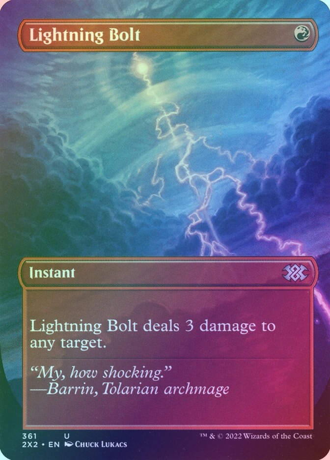 Lightning Bolt (2X2) (361) / Borderless / Foil
