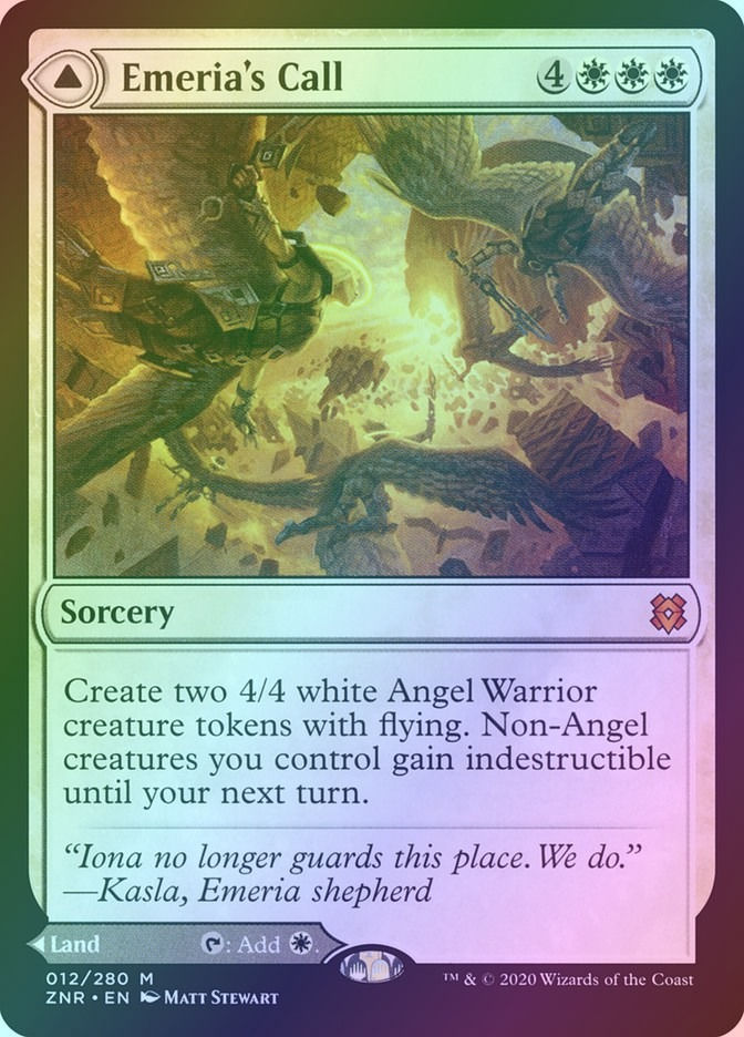 Emeria's Call // Emeria, Shattered Skyclave (ZNR) (12) / Foil — cara 1 de 2