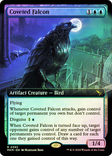 Coveted Falcon (mkm) (393) / Extended Art Foil