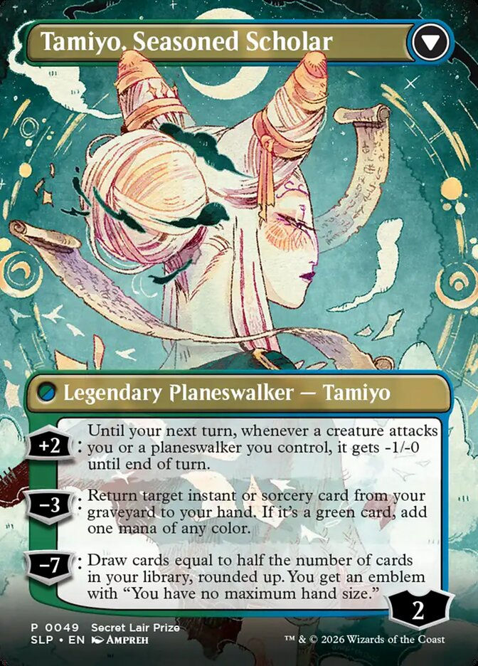 Tamiyo, Inquisitive Student // Tamiyo, Seasoned Scholar (SLP) (49) — cara 2 de 2