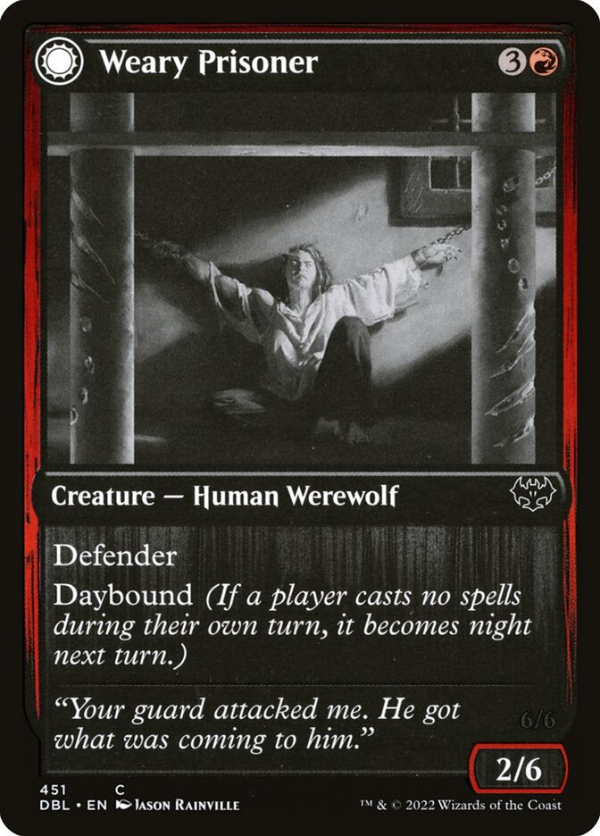 Weary Prisoner // Wrathful Jailbreaker (DBL) (451) — cara 1 de 2