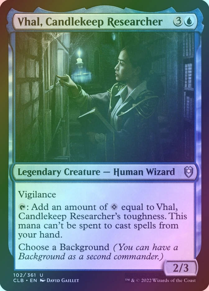 Vhal, Candlekeep Researcher (CLB) (102) / Foil