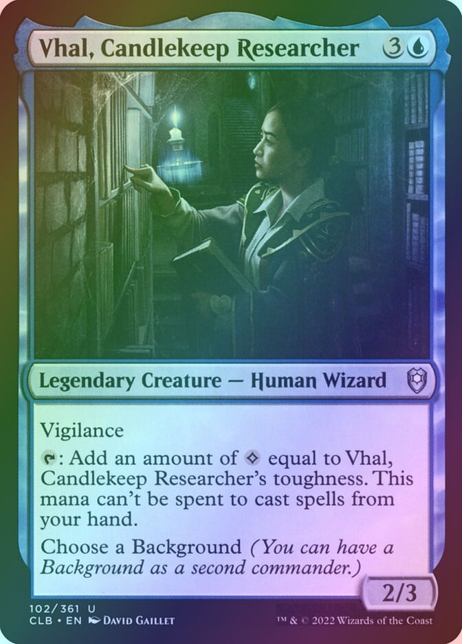 Vhal, Candlekeep Researcher (CLB) (102) / Foil