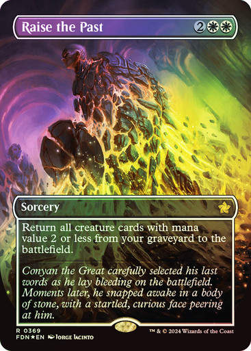 Raise the Past (FDN) (369) / Mana Foil / Borderless
