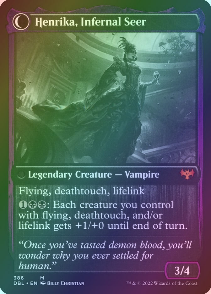 Henrika Domnathi // Henrika, Infernal Seer (DBL) (386) / Foil — cara 2 de 2