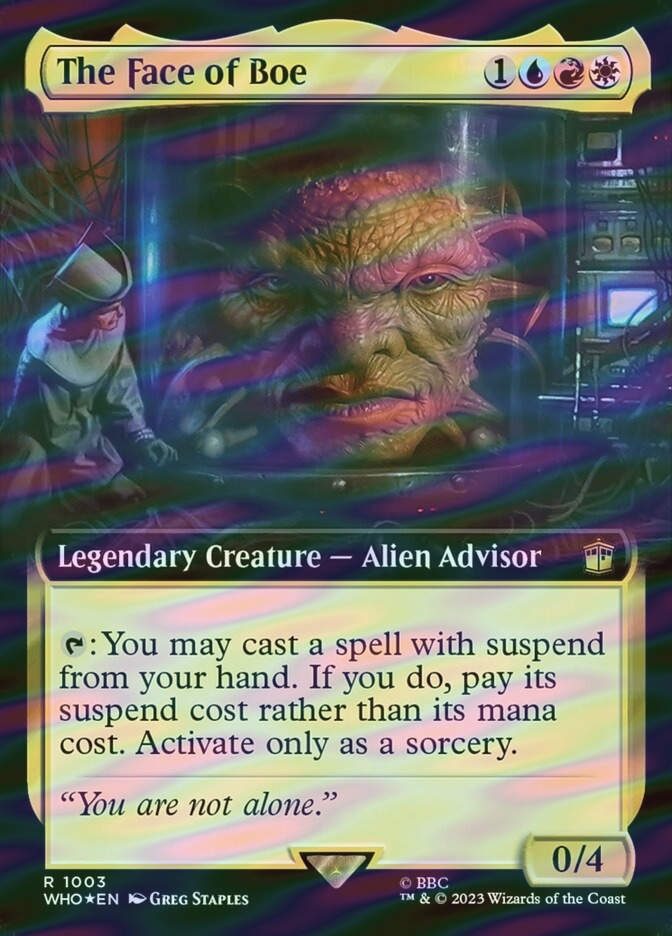 The Face of Boe (WHO) (1003) / Extended Art / Surge Foil