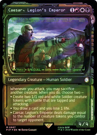 Caesar, Legion's Emperor (pip) (867) / Showcase Surge Foil